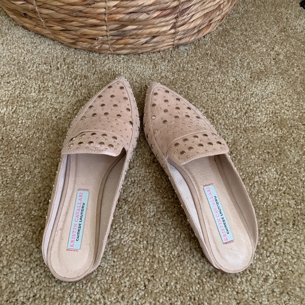 NWOT Kirstin Cavallari Nude Studded Loafer